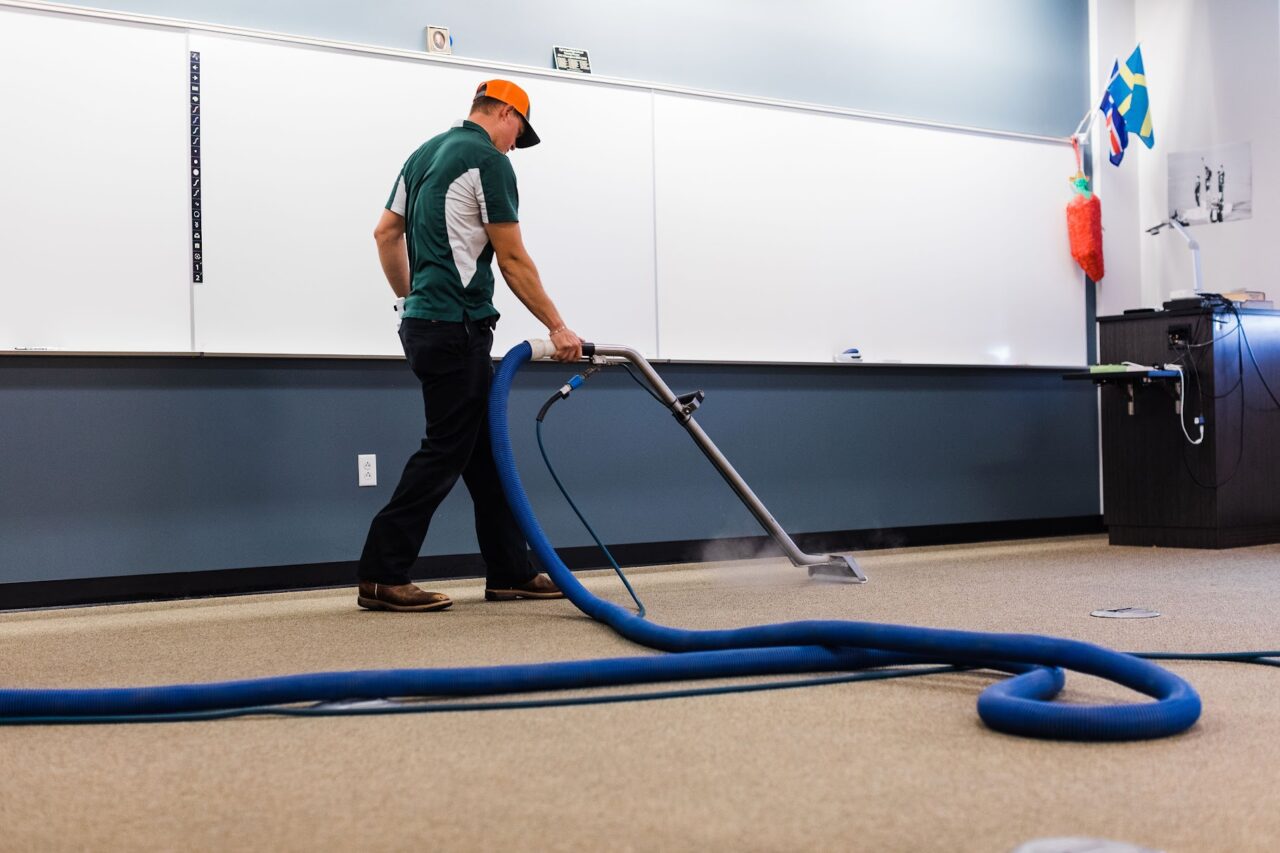 Professional Steam Cleaning of a Local Business